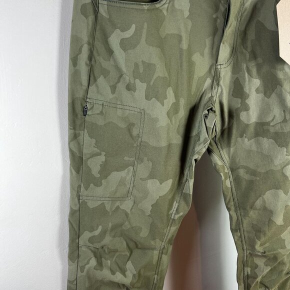 prAna Halle Straight Womens Hiking Pant II Size 6 Reg in Sage Camo Water Repelle - Picture 3 of 10